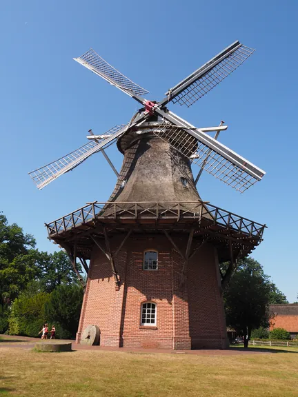 Windmill of the open-air museum in Bad Zwischenahn in Germany.